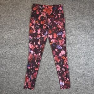 Athleta Salutation Stash II High Rise 7/8 Pocket Leggings Floral Womens M Yoga